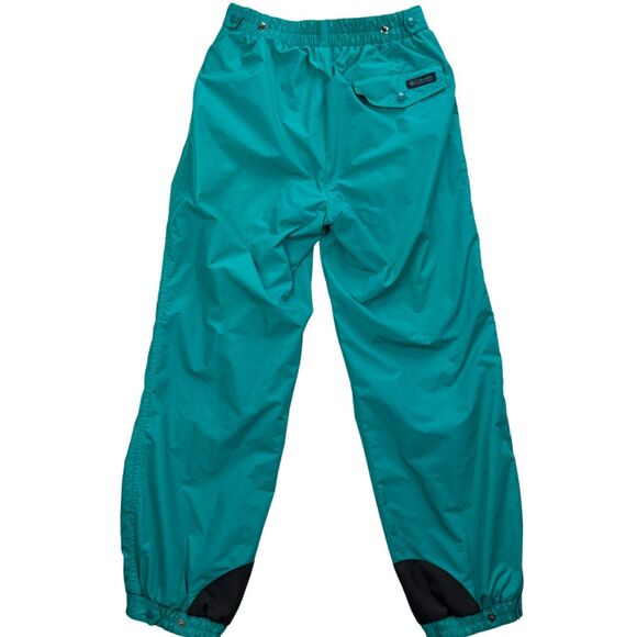 Vintage Y2K Columbia Snow Pants Men’s M Teal Nylon Elastic Waist SM 8320 F4 - Picture 1 of 15